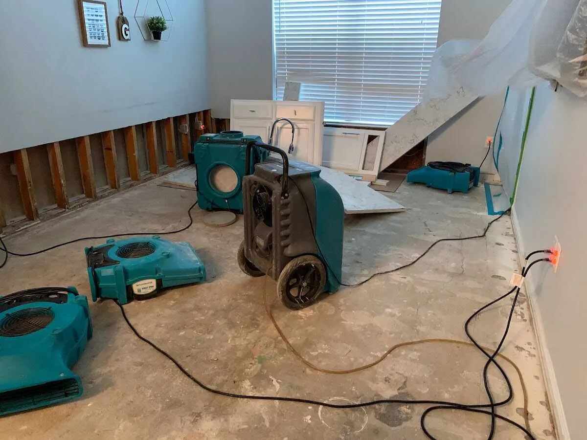 Dehumidifier in flood-cut room for Water Extraction & Removal in Northbridge